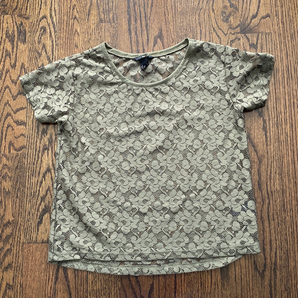 Green lace shirt